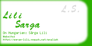 lili sarga business card