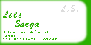 lili sarga business card